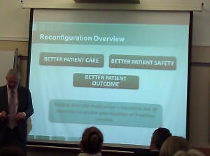 Higgins - what reconfiguration is all about. #hscleadership